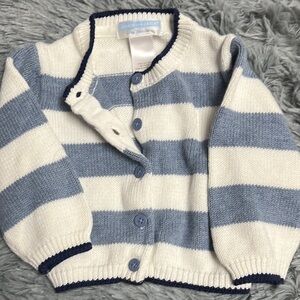 NWOT Janie & Jack Blue Striped Button Down Cardigan!